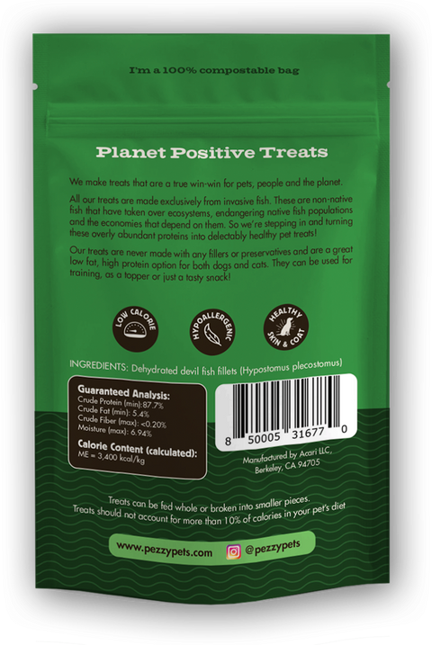 Whole Fish Fillet Slabs High Protein Dog Treat Pezzy Pets