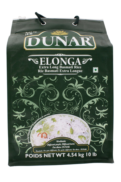 Dunar Elonga Basmati Rice, 10 Lbs