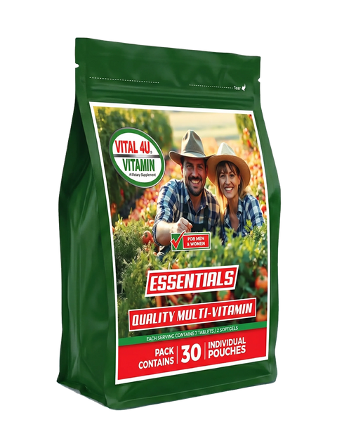 Essential 30-Day Multivitamin Daily Support Pouch Vital 4U