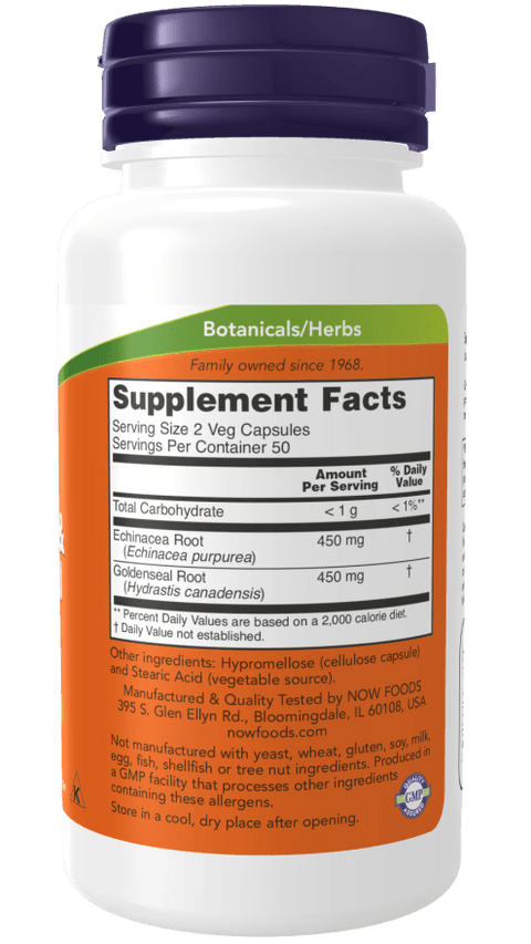 Echinacea And Goldenseal Root 225/225mg Blend