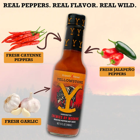 Roasted Jalapeño Mild Hot Sauce Enemies by Morning Official Yellowstone