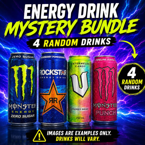 Energy Drink Random Assortment Mystery Box Imported & Limited Edition Energy Drinks