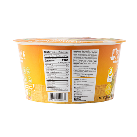 Pho’nomenal Bowl Instant Chicken Pho (Case of 6 Bowls)