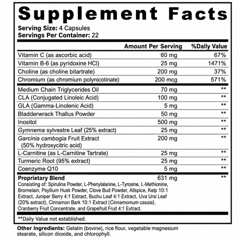 Fat Burner with MCT Healthy Metabolic Supplement 90 Capsules