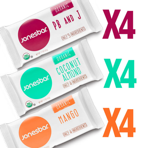Fruit Lovers Variety Pack Organic Fruit Bars Box of 12
