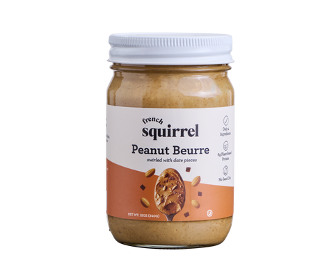 Crunchy Date Peanut Butter 2-Pack Bundle French Squirrel Beurre