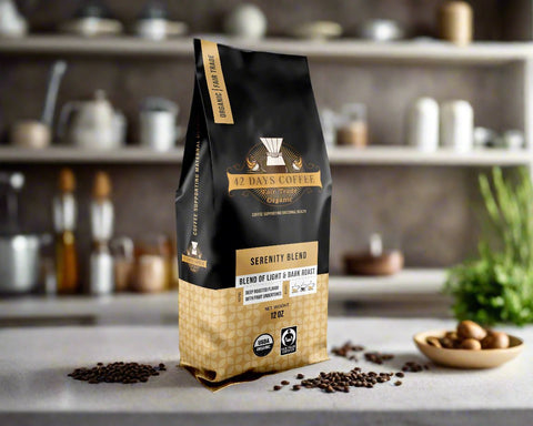 Serenity Blend - Gourmet Organic Light & Dark Roast Coffee