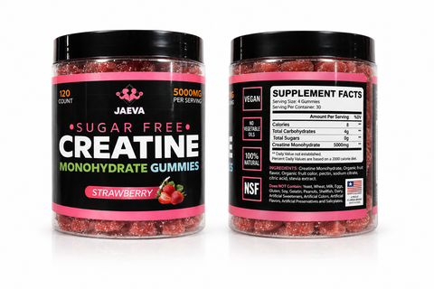 Sugar Free Creatine Monohydrate Gummies 120 count Jaeva