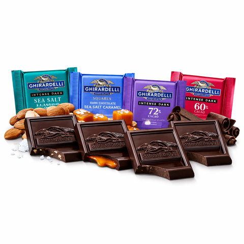 Assorted Dark Chocolate Squares Bulk Value Bag Candy Ghirardelli