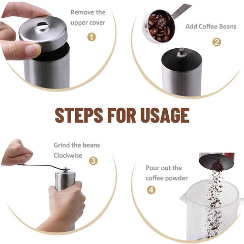 Coast Roast Manual Coffee Grinder – Ceramic Burr, Portable