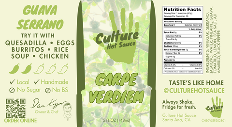 Green Salsa Medium Heat Verde Sauce Carpe Verdiem