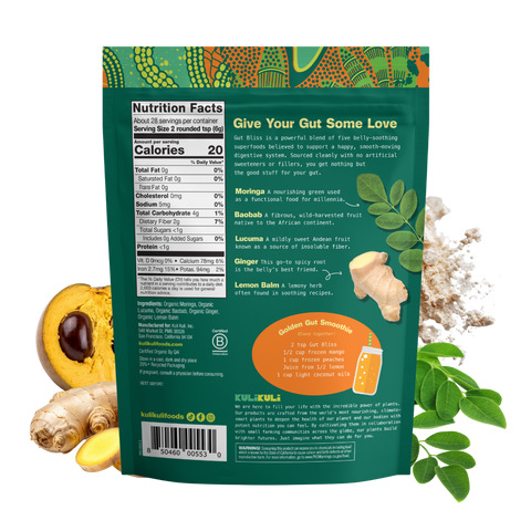 Gut Bliss Digestive Support Powder with Moringa and Ginger