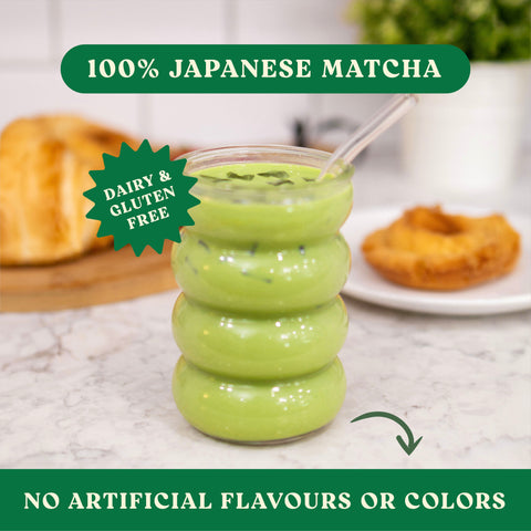Harmony Matcha Vanilla – Premium Shade-Grown Japanese Matcha, Sweetened with Organic Sugar (10 Stick Packs)