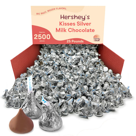 Hershey's Kisses Silver Foils Milk Chocolate Bulk Value Bag
