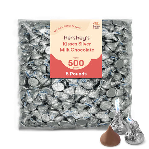 Hershey's Kisses Silver Foils Milk Chocolate Bulk Value Bag