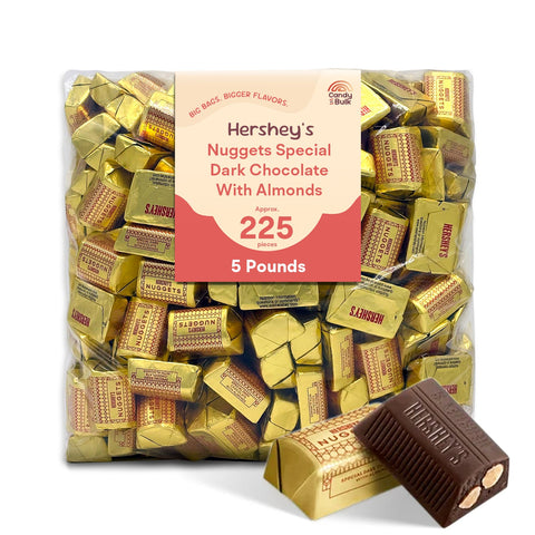 Special Dark Mildly Sweet Chocolate with Almonds Bulk Value Bag Hershey's Nuggets