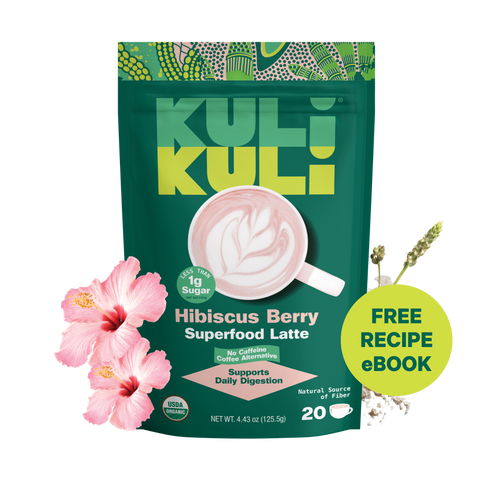 Hibiscus Berry Fiber Latte Gut Health Superfood Kuli Kuli