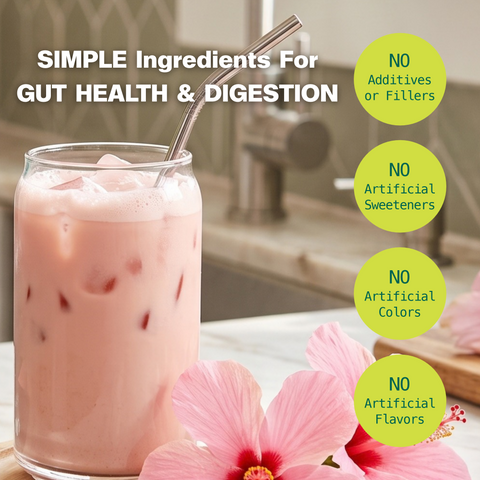 Hibiscus Berry Fiber Latte Gut Health Superfood Kuli Kuli