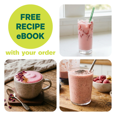 Hibiscus Berry Fiber Latte Gut Health Superfood Kuli Kuli