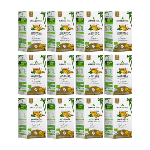 Organic Moringa Tea - Ginger - Caffeine-Free Herbal Tea
