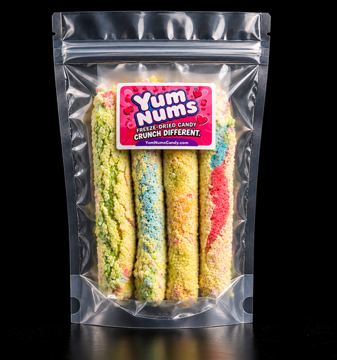 Freeze-Dried Crunchy Fruit Roll-Up Candy Shapow Sticks by YumNums Candy