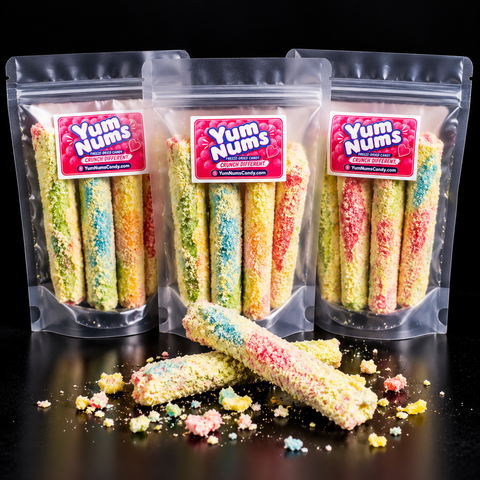 Freeze-Dried Fruit Roll-Up Candy Triple Pack Shapow Sticks YumNums Candy