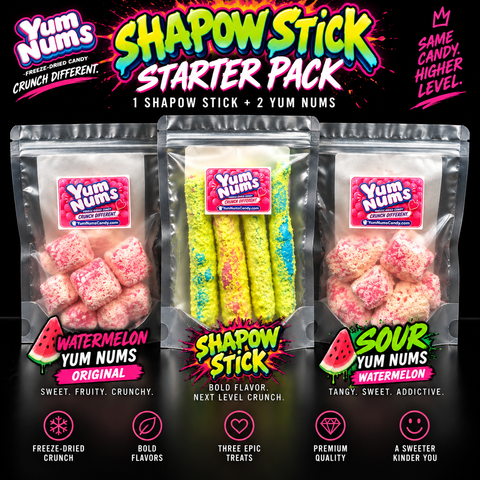 Shapow Sticks Crunch Start Pack Freeze-Dried Candy Sampler YumNums