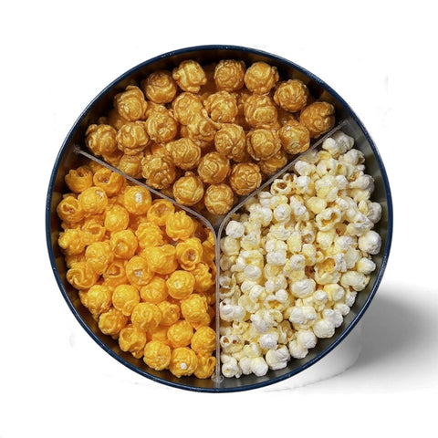 Holiday 2 Gallon Tins Festive Popcorn Assortment JR. Snacks