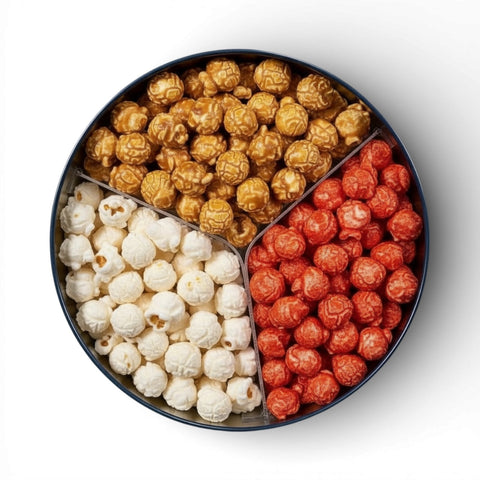Holiday 2 Gallon Popcorn Tins Caramel Cheddar White Cheddar JR. Snacks