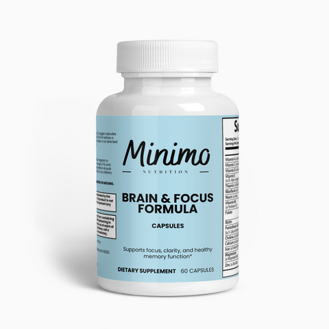 Brain & Focus Formula Cognitive Enhancer Supplement 60 ct. Minimo Nutrition