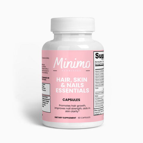 Hair Skin and Nails Essentials Supplement 60 ct Minimo Nutrition