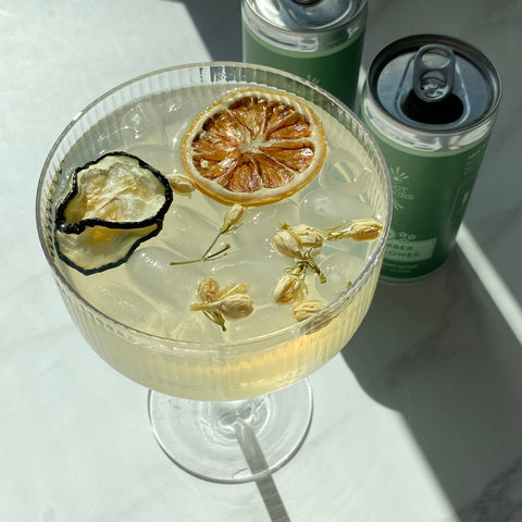 Sparkling Cucumber Elderflower Premium Cocktail Mixer 8 Cans 7.5 oz Root Elixirs