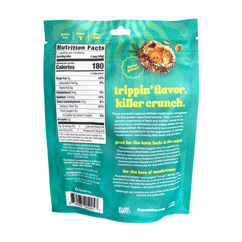 Popadelics Crunchy Mushroom Chips — Rad Rosemary + Salt | 6-Pack