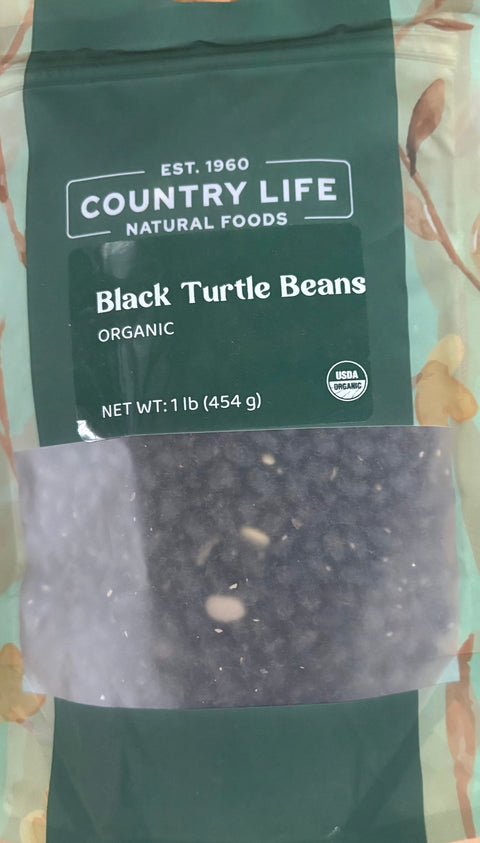 Black Turtle Beans, Organic (REDUCED PRICE! - Contains splits)
