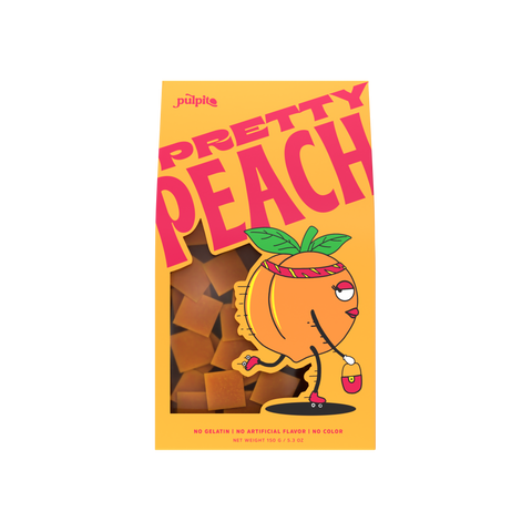 Pulpito Pretty Peach Fruit Bites 150g Box - 12 Boxes Case