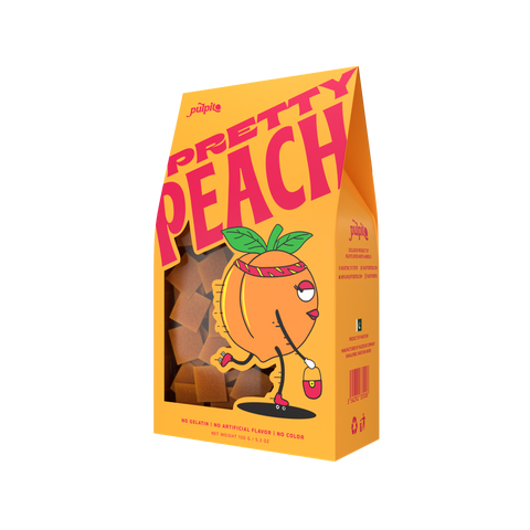 Pulpito Pretty Peach Fruit Bites 150g Box - 12 Boxes Case