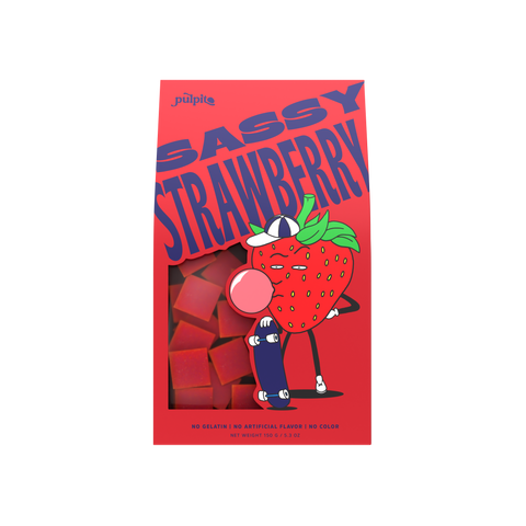 Sassy Strawberry Fruit Bites Box 150g Case Pulpito