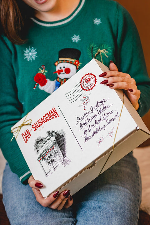 Season's Greetings Gift Box Festive Holiday Gift Dan The Sausageman