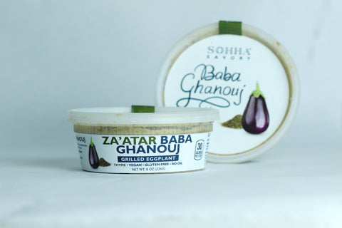 Sohha Za'atar Baba Ghanouj Authentic Lebanese Eggplant Dip 6 Containers Case
