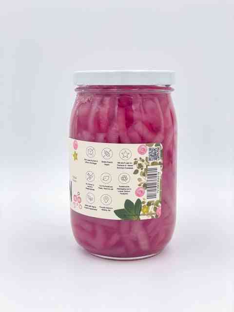 Tangy Pickled Red Onions Condiment 17 oz Glass Jar