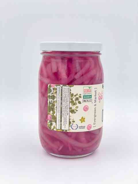 Tangy Pickled Red Onions Condiment 17 oz Glass Jar