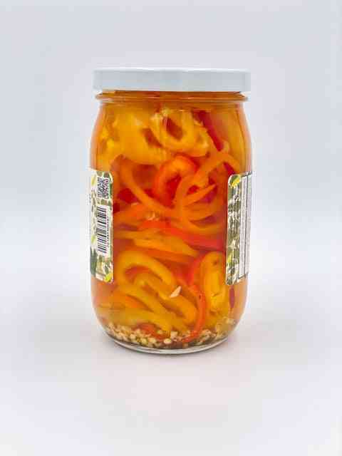 Sweet Italian Mild Sweet Aromatic Peppers 17 oz Glass Jar