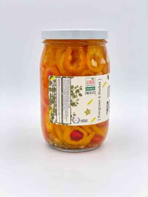 Sweet Italian Mild Sweet Aromatic Peppers 17 oz Glass Jar