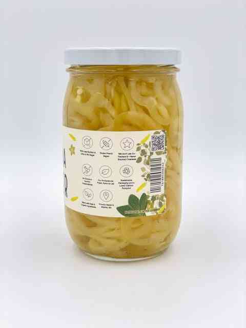 Pickled Banana Pepper Mild Tangy 17 oz Jar