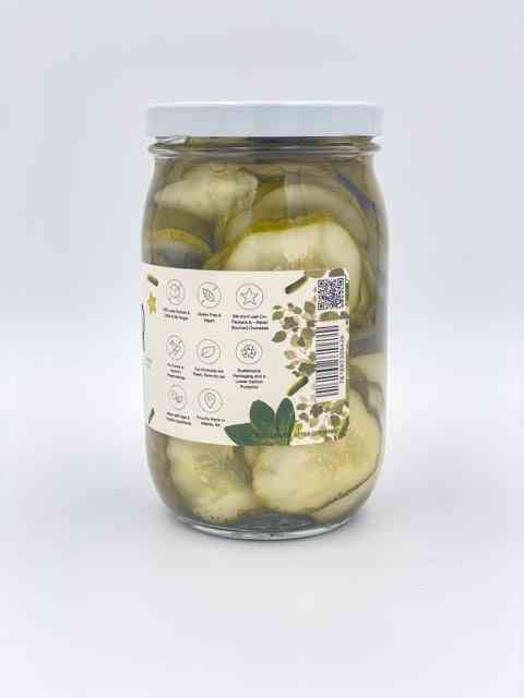 Extra Tangy The Power Sour Pickles 17 oz Glass Jar