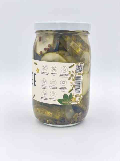 Classic Vintage Pickles Glass Jar 17 oz The Vintage