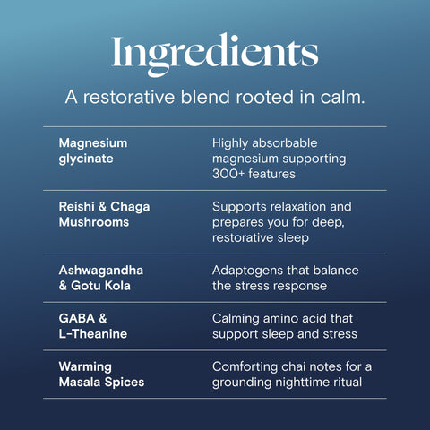Magnesium Shuteye Chai Mushroom Latte