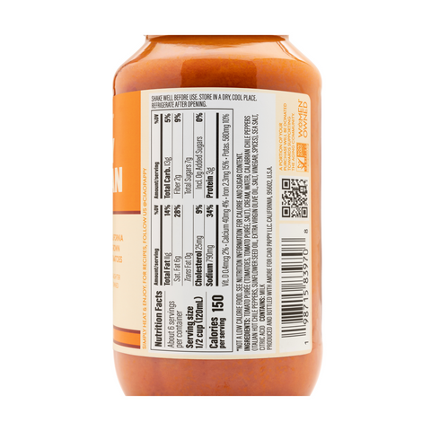 Ciao Pappy Creamy Calabrian Marinara 12 Bottles Case