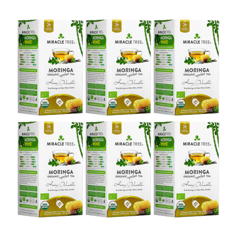 Organic Moringa Tea - Honey & Vanilla - Caffeine-Free Herbal Tea
