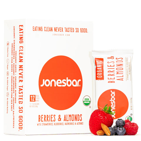 Organic Berries & Almonds Snack Bar Box of 12